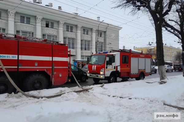 В Рязани на улице Соборной произошел пожар