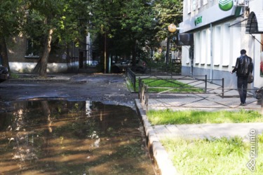 В Приокском после дождей образовались несколько «прудов»