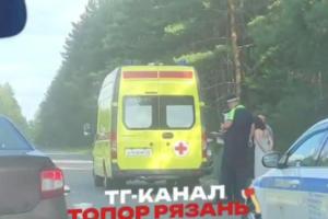Под Рязанью произошло серьезное ДТП с мотоциклистом