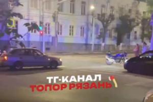В центре Рязани произошло ДТП с участием мотоцикла