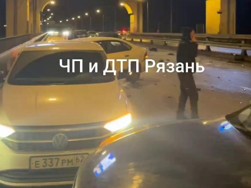 Ночью в Рязани на Северной окружной произошло несколько массовых аварий