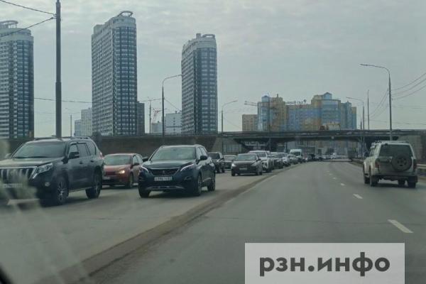 Рязанцы застряли в пробке на Солотчинском шоссе