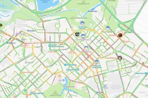 В Рязани образовались 8-балльные пробки