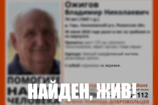 Пропавший в рязанском лесу пенсионер найден
