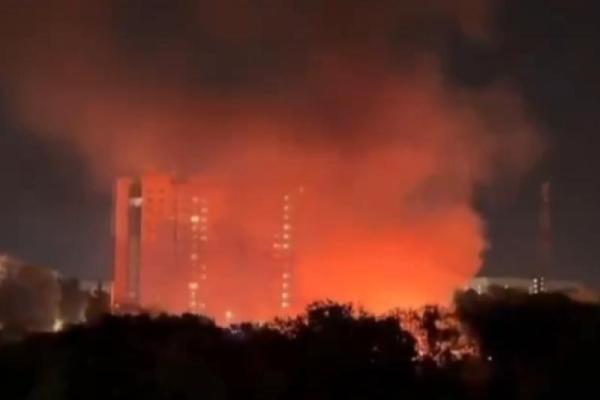 Ночью в Рязани произошел крупный пожар