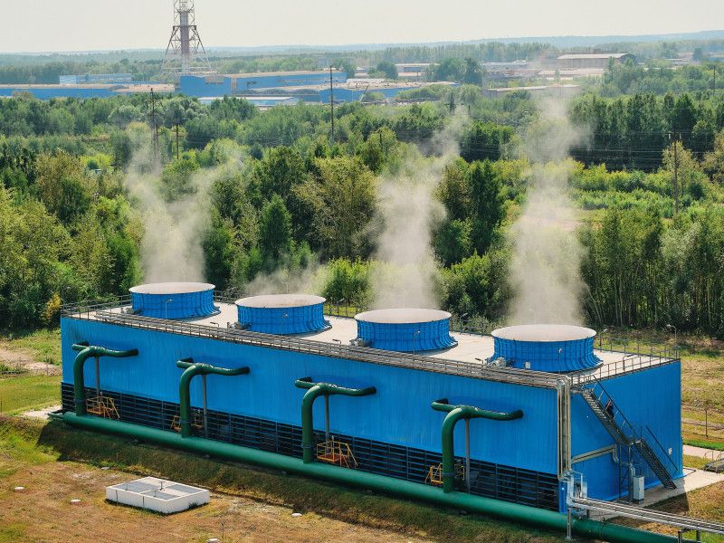 На Ново-Рязанской ТЭЦ приступила к работе новая вентиляторная градирня